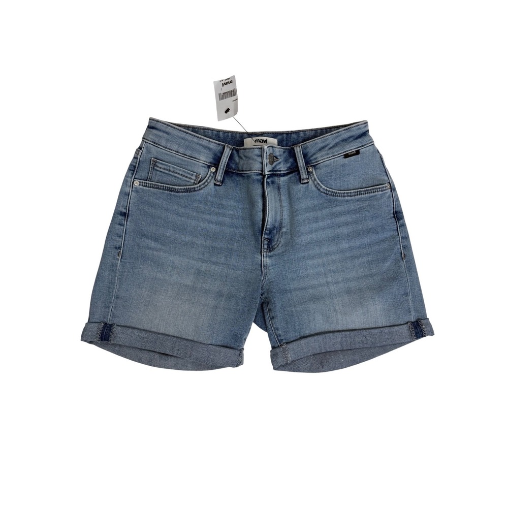 Mavi Pixie Light Wash Cuffed‎ Denim Shorts Organic Cotton Size 26 N241614